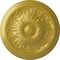 Ekena Millwork Vienna Ceiling Medallion (Fits Canopies up to 3 1/4"), Hand-Painted Rich Gold, 16 7/8"OD x 5/8"P CM17VIRGS - alternate 1